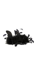 Paris Texas Lidia Feather Mule 105 in Black