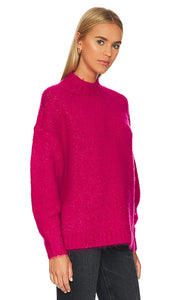 PISTOLA Carlen Mock Neck Sweater in Fuchsia