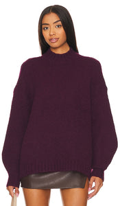 PISTOLA Carlen Mock Neck Sweater in Burgundy