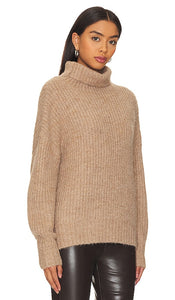 PISTOLA Ashley Turtleneck Sweater in Beige