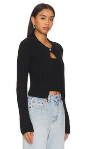 PISTOLA Emilie Halter Cardigan Set in Black