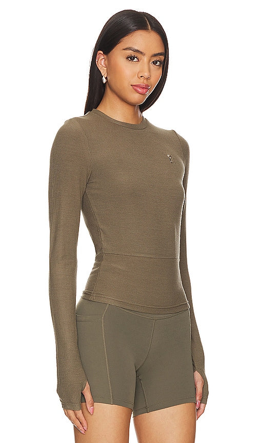 P.E Nation Free Play 2.0 Rib Tee in Army