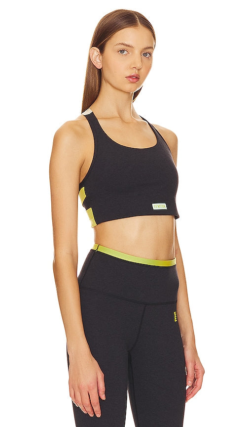 P.E Nation Orbital Sports Bra in Charcoal