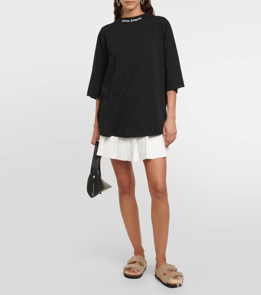 Palm Angels Faux fur-trimmed suede sandals