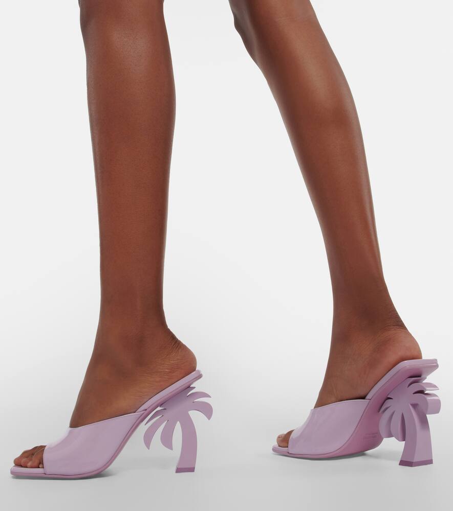 Palm Angels Palm Beach patent leather mules