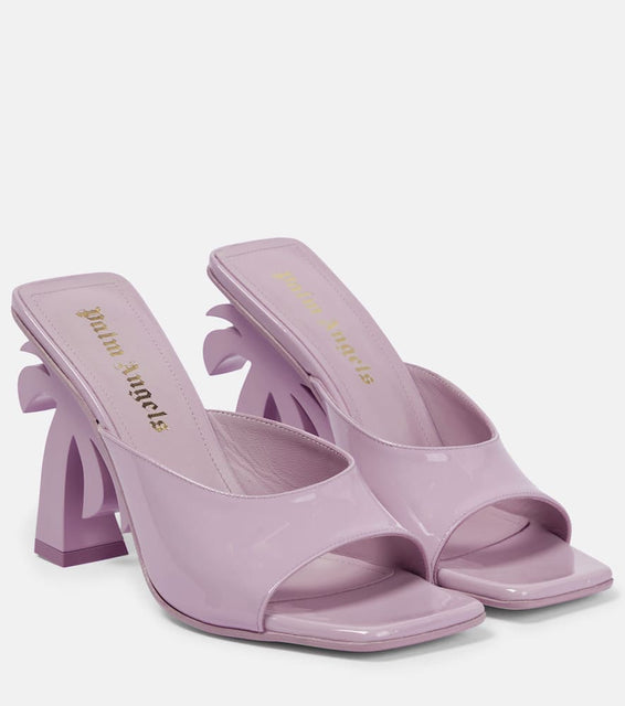 Palm Angels Palm Beach patent leather mules