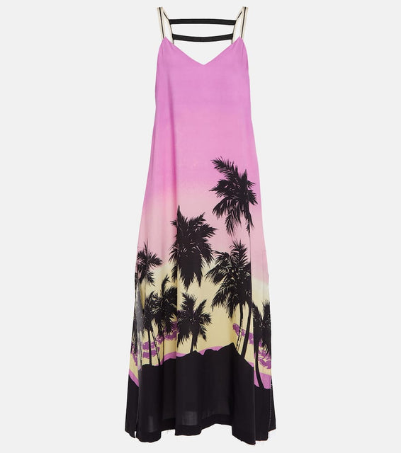 Palm Angels Printed midi dress