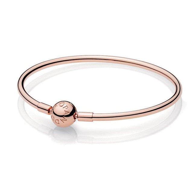 Pandora Bangle Bracelet, Rose Gold-Plated - 6.7inches