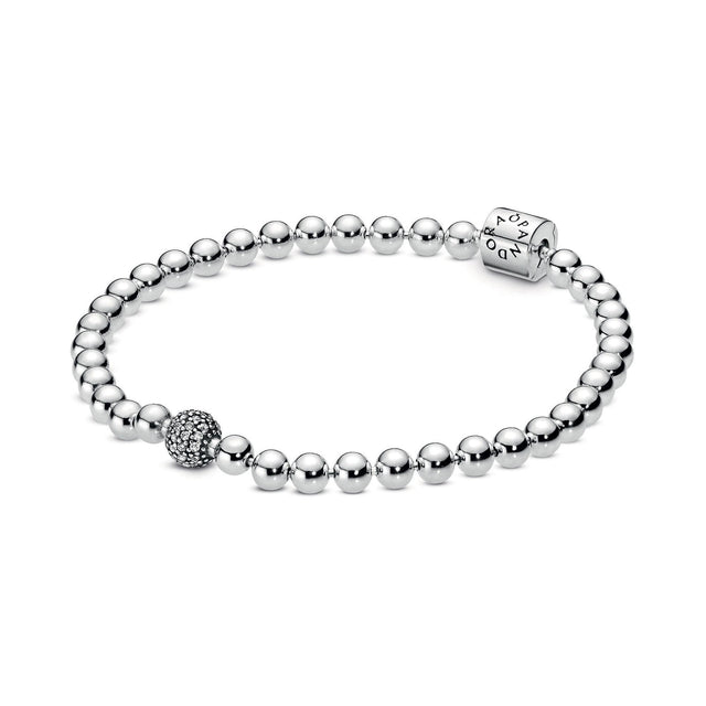 Pandora Beads & Pave Bracelet - 8.3inches