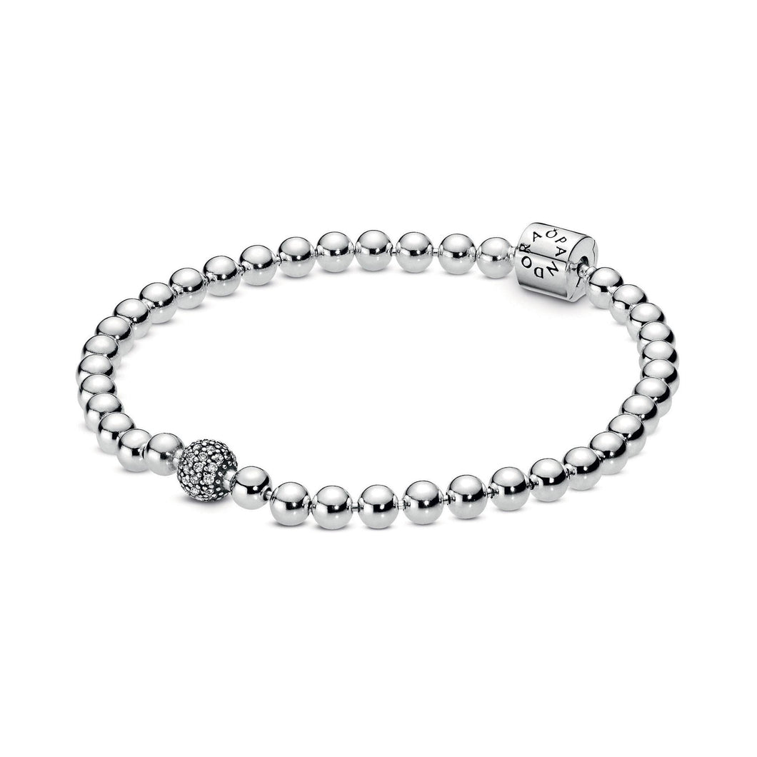 Pandora Beads & Pave Bracelet - 8.3inches