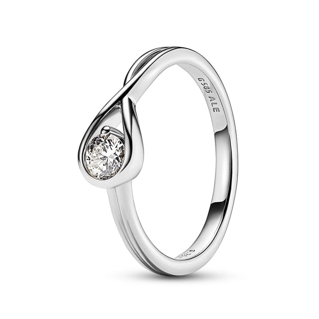 Pandora Brilliance 0.25ct Lab-Created Diamond Sterling Silver Ring - Size 7.5