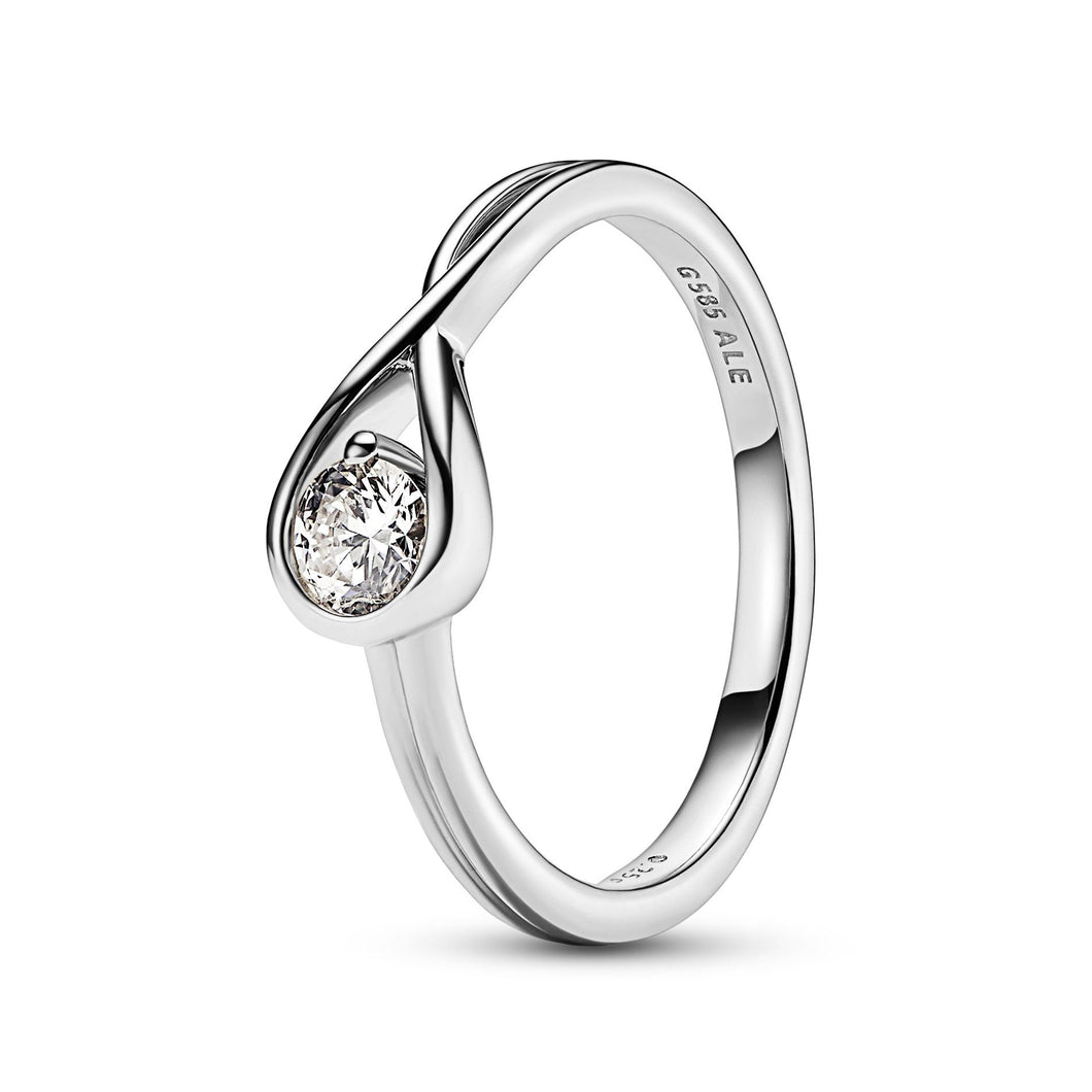 Pandora Brilliance 0.25ct Lab-Created Diamond Sterling Silver Ring - Size 7.5
