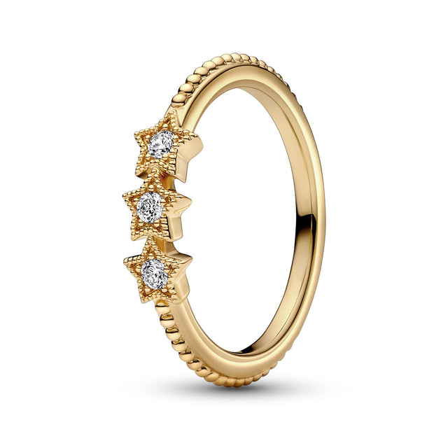 Pandora Celestial Stars Ring | Gold-Plated | Size 5