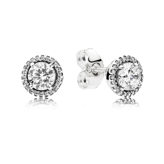 Pandora Classic Elegance Stud Earrings, Clear Cubic Zirconia