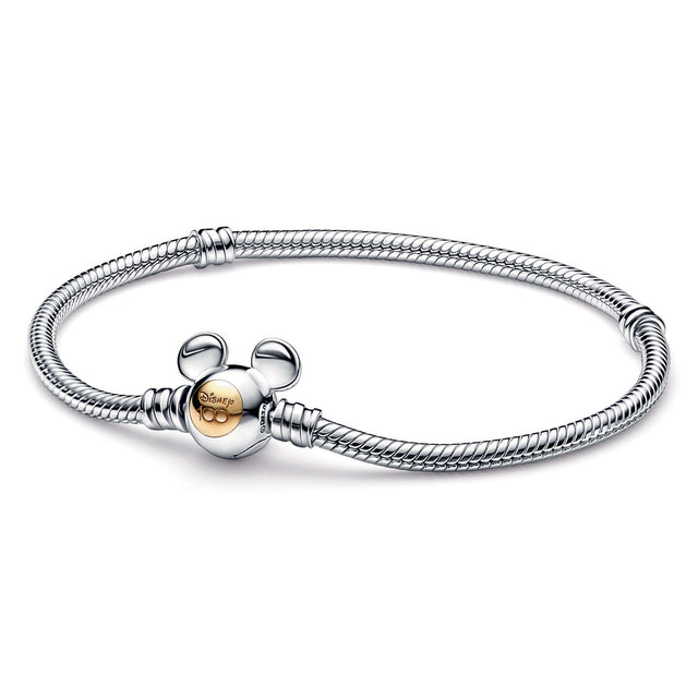 Pandora - Disney, 100th Anniversary Limited Edition Moments Snake Chain Bracelet | Size 6.3 Inches