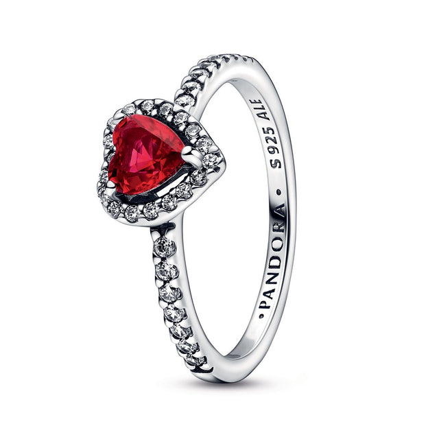 Pandora Elevated Red Heart Ring | Size 9