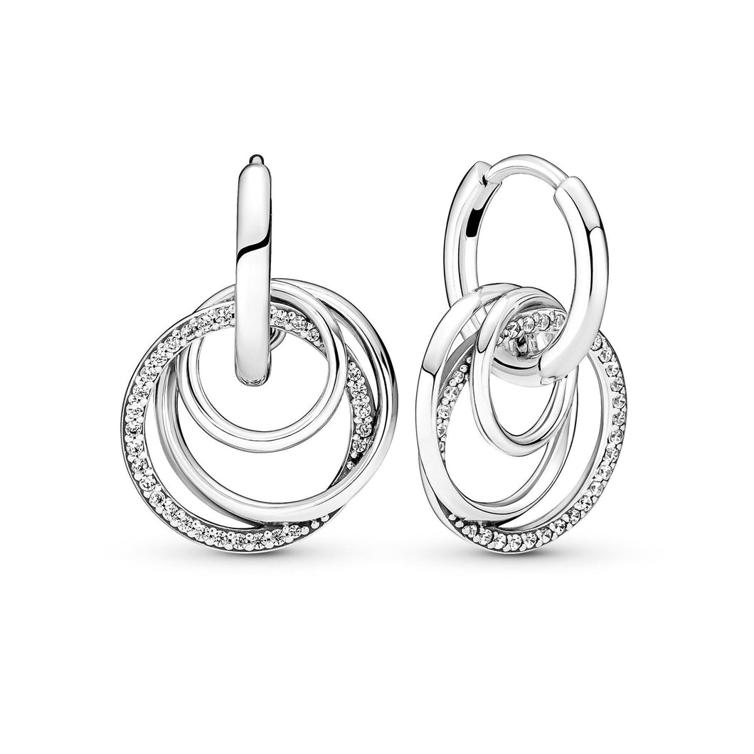 Pandora Family Always Encircled Hoop Earrings