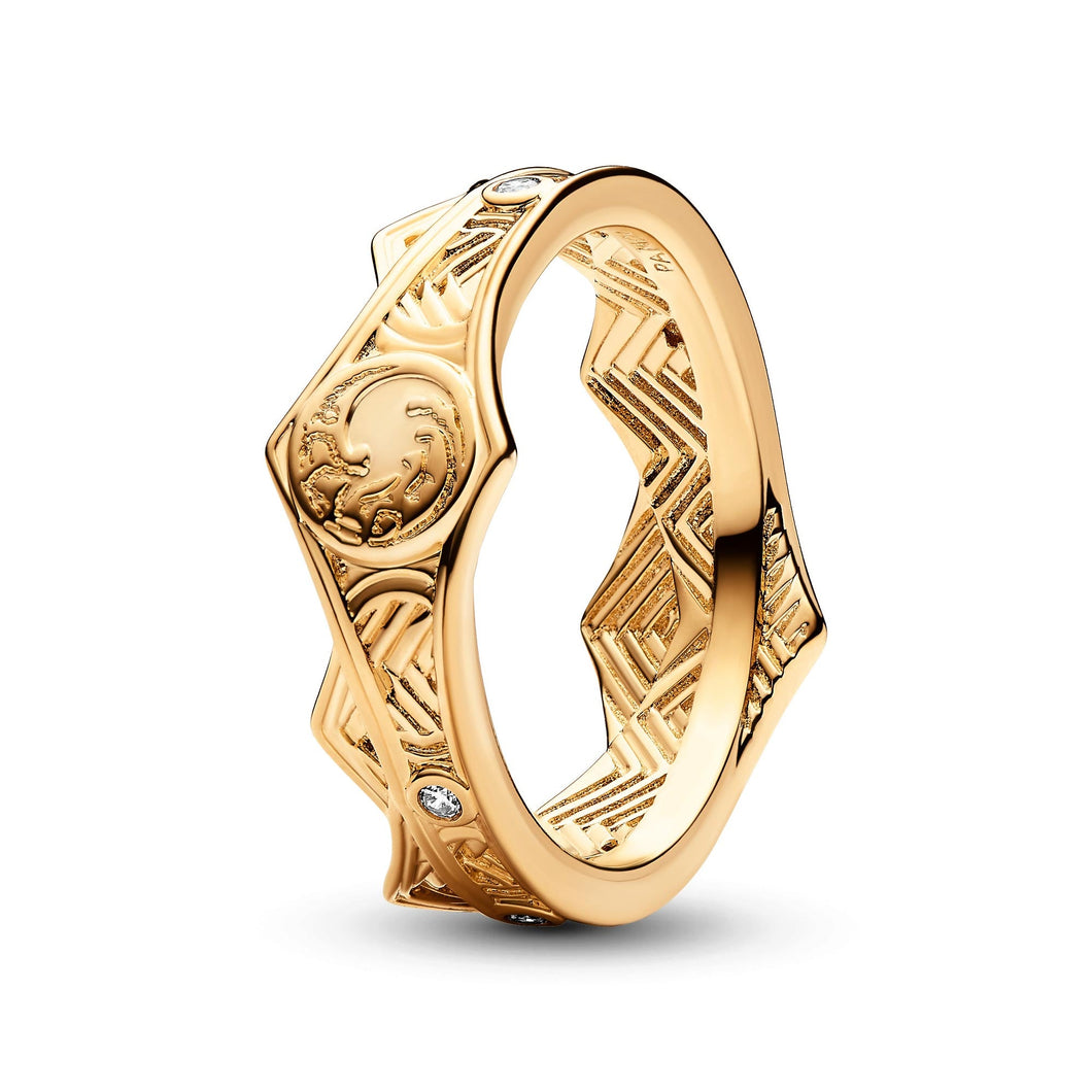 Pandora Game of Thrones House of the Dragon Crown Ring | Gold-Plated | Size 7.5