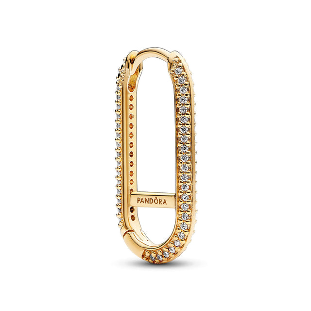 Pandora ME Extended Pave Link Single Earring | Gold-Plated