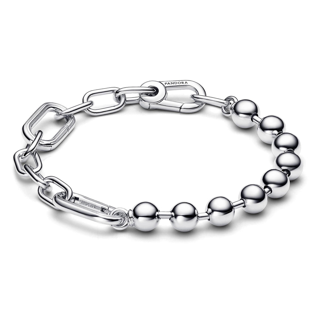 Pandora ME Metal Bead & Link Chain Bracelet | 6.7 Inches