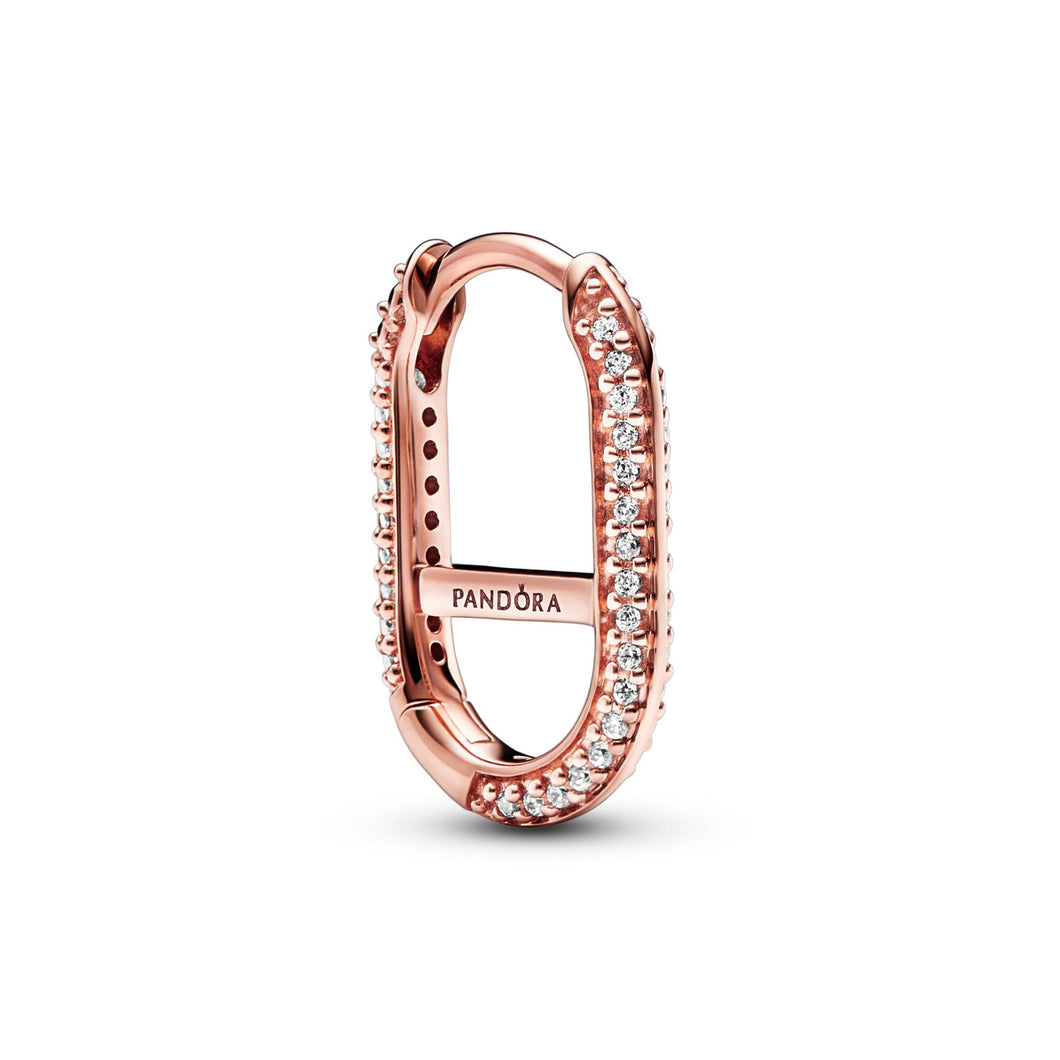 Pandora ME Pave Link Earring | Rose Gold-Plated