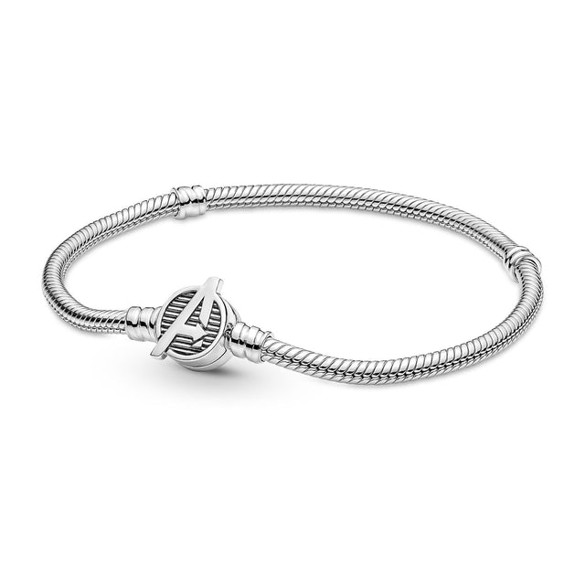 Pandora Marvel The Avengers Logo Clasp Snake Chain Bracelet - 7.9inches