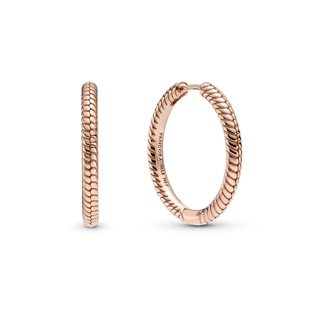 Pandora Moments Charm Hoop Earrings, Rose Gold-Plated