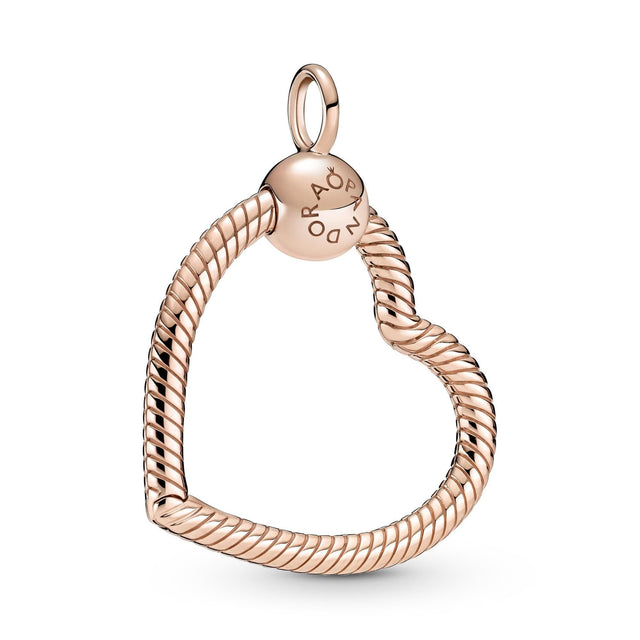 Pandora Moments Heart O Pendant, Rose Gold-Plated