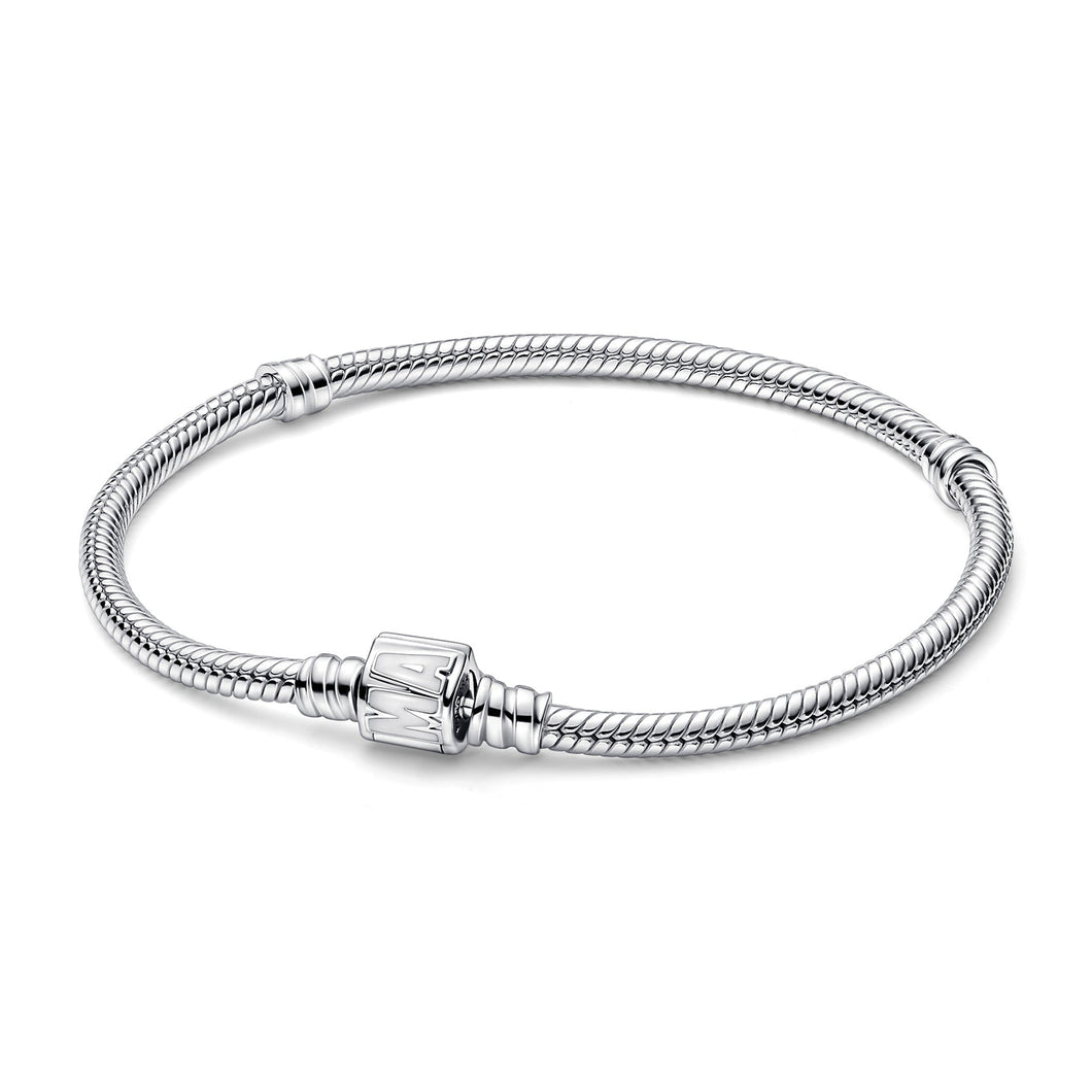 Pandora Moments Marvel Logo Clasp Snake Chain Bracelet | 6.3 Inches