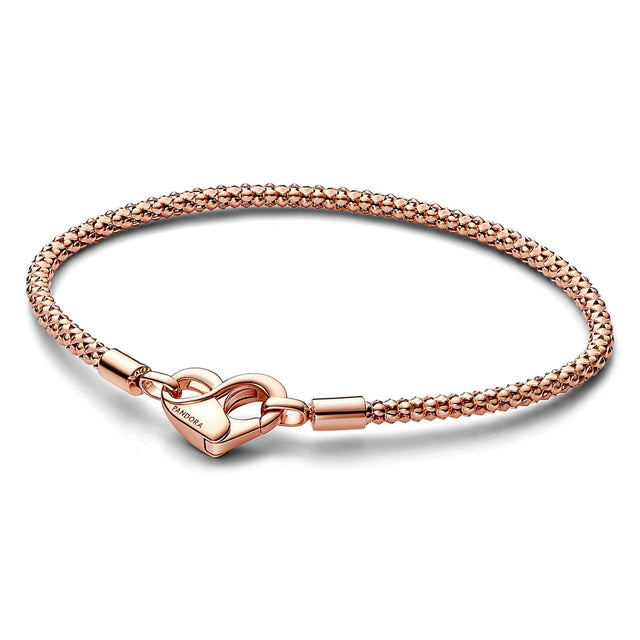 Pandora Moments Studded Chain Bracelet | Rose Gold-Plated | 6.3 Inches