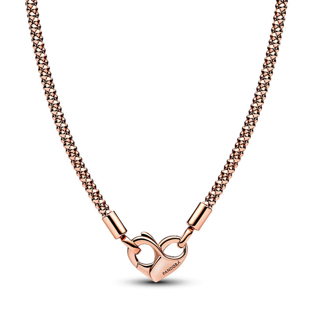 Pandora Moments Studded Chain Necklace | Rose Gold-Plated