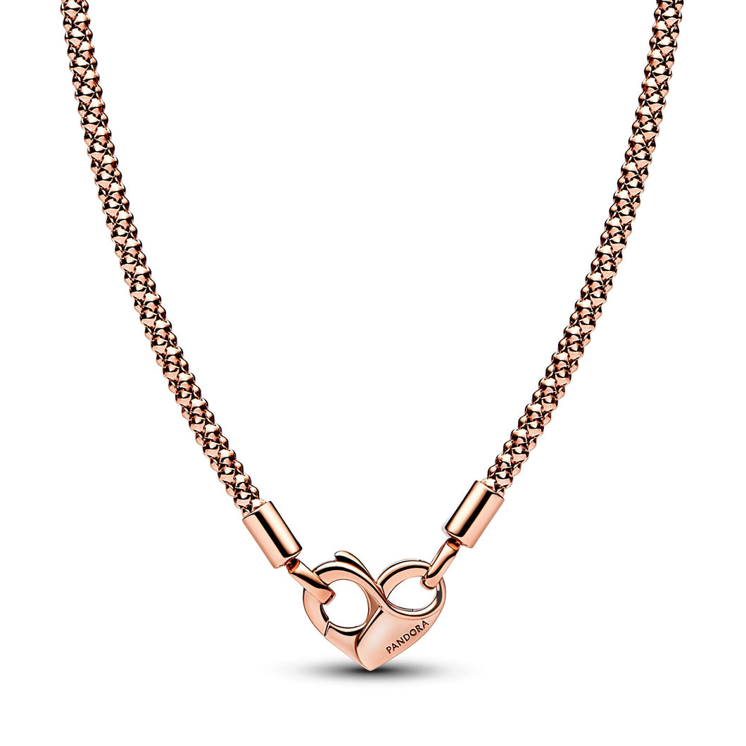 Pandora Moments Studded Chain Necklace | Rose Gold-Plated