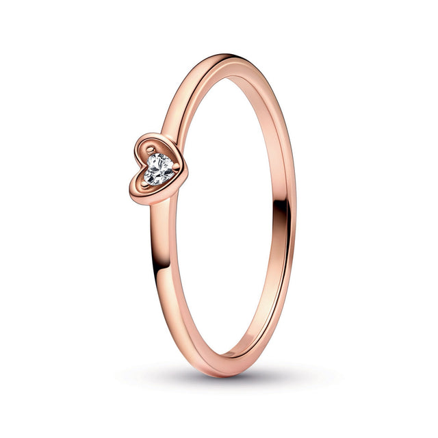 Pandora Radiant Heart Ring | Rose Gold-Plated | Size 4.5