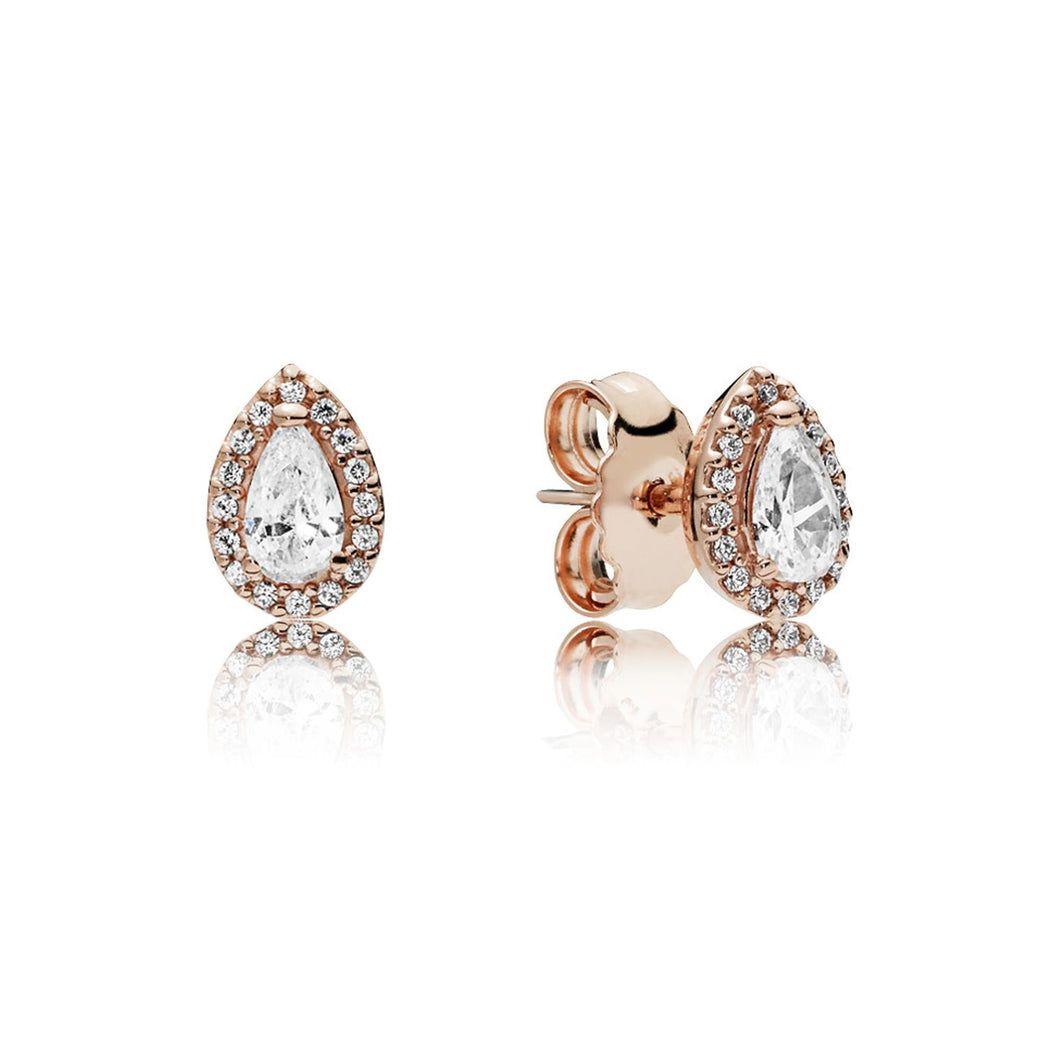 Pandora Radiant Teardrops Earrings, Clear Cubic Zirconia, Rose Gold-Plated