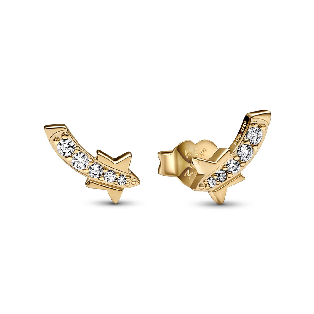 Pandora Shooting Star Pave Stud Earrings | Gold-Plated