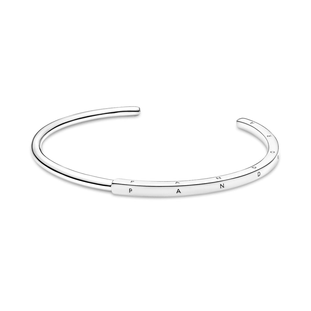 Pandora Signature I-D Bangle Bracelet - 6.3in