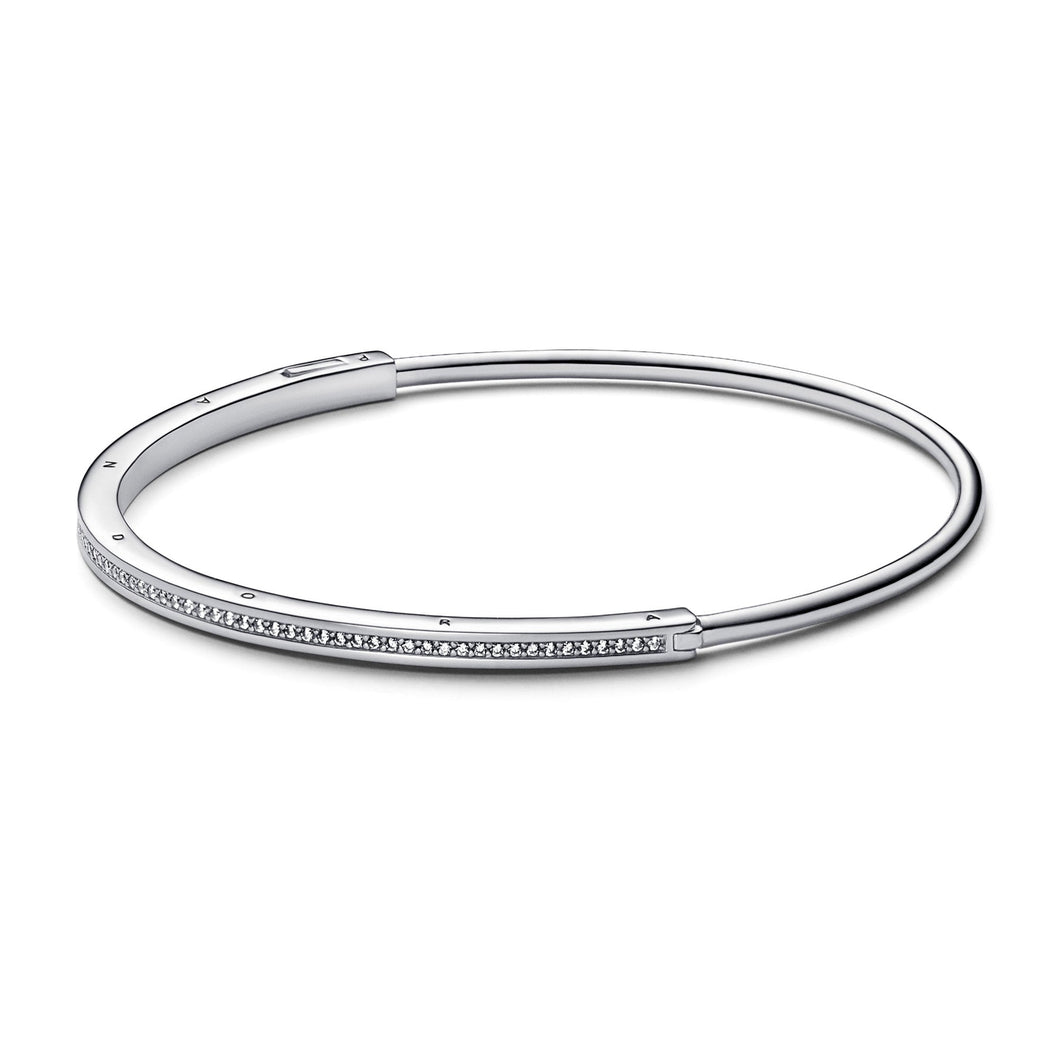 Pandora Signature I-D Pave Bangle Bracelet - 6.3 Inches