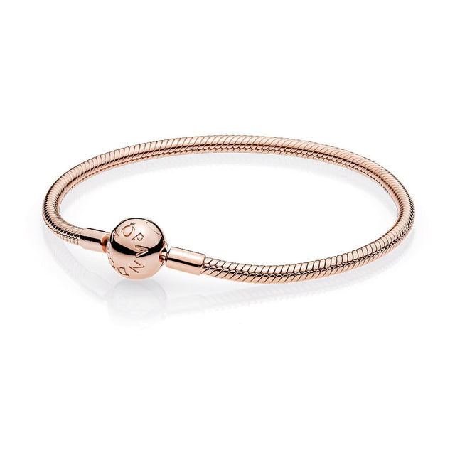 Pandora Smooth Clasp Bracelet, Rose Gold-Plated - 6.7inches