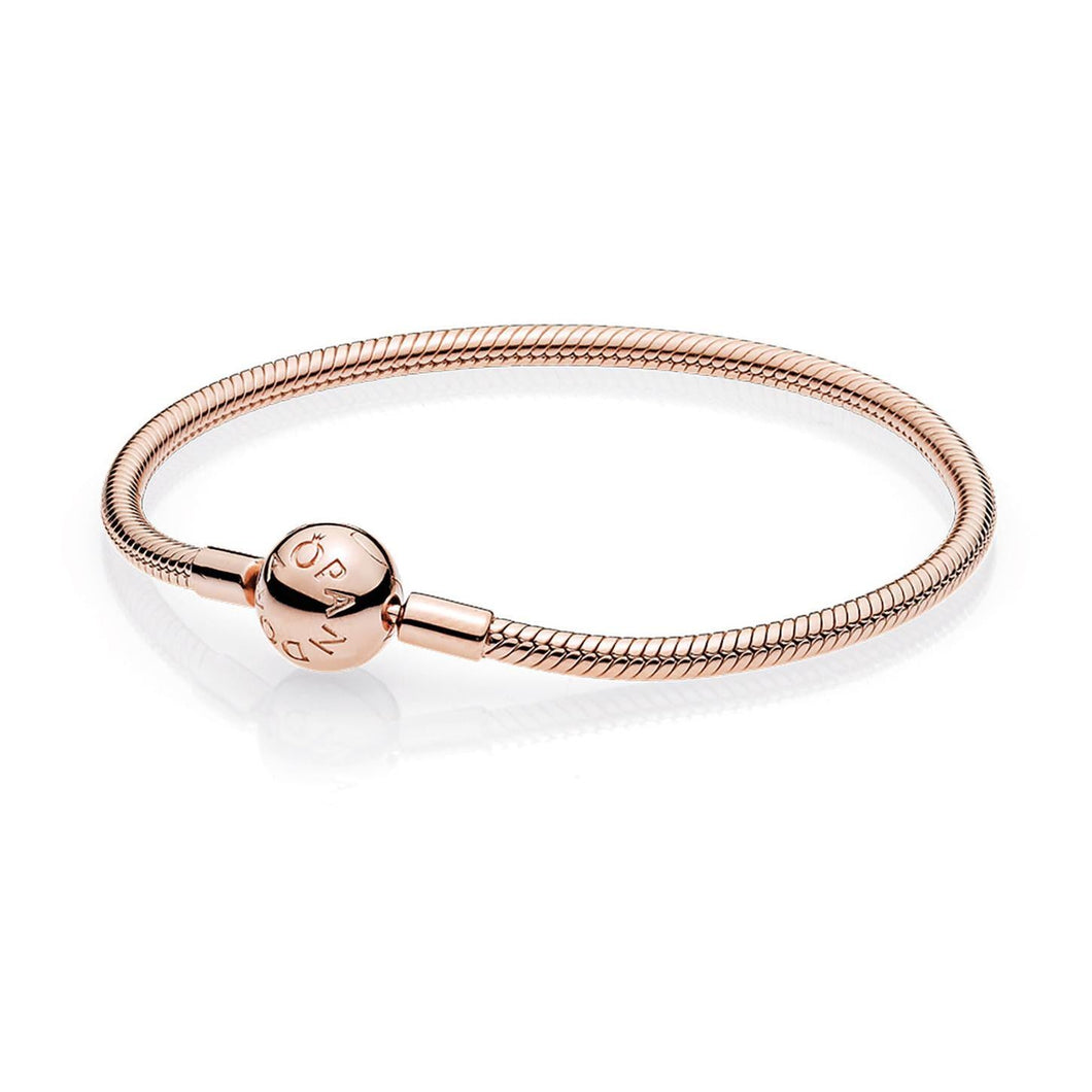 Pandora Smooth Clasp Bracelet, Rose Gold-Plated - 6.7inches