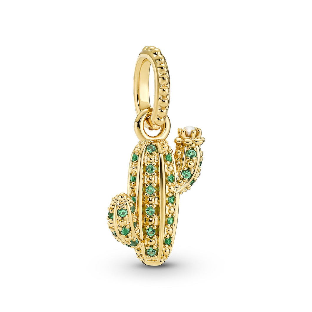 Pandora Sparkling Desert Cactus Pendant, Gold-Plated