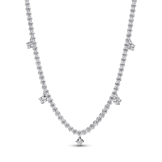Pandora Sparkling Drop Collier Tennis Necklace