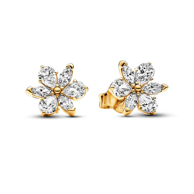 Pandora Sparkling Herbarium Cluster Gold-Plated Stud Earrings