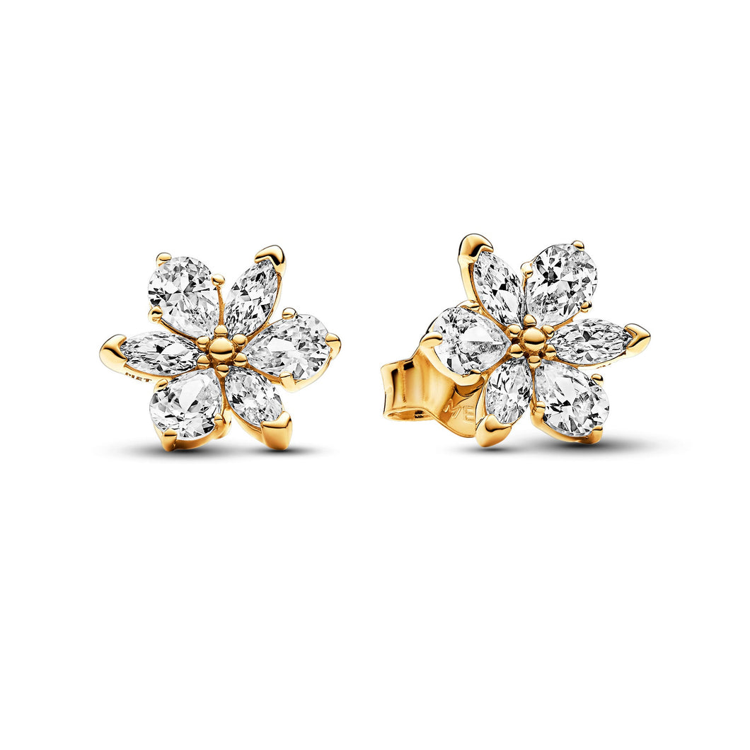 Pandora Sparkling Herbarium Cluster Gold-Plated Stud Earrings