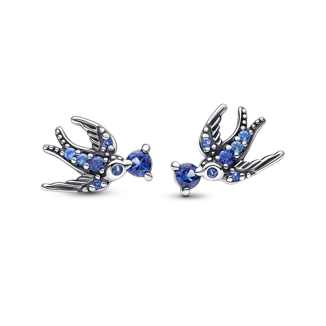Pandora Sparkling Swallow Stud Earrings