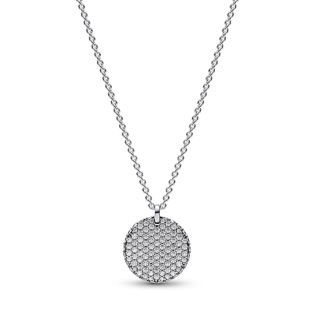 Pandora Timeless Pave Round Pendant Necklace