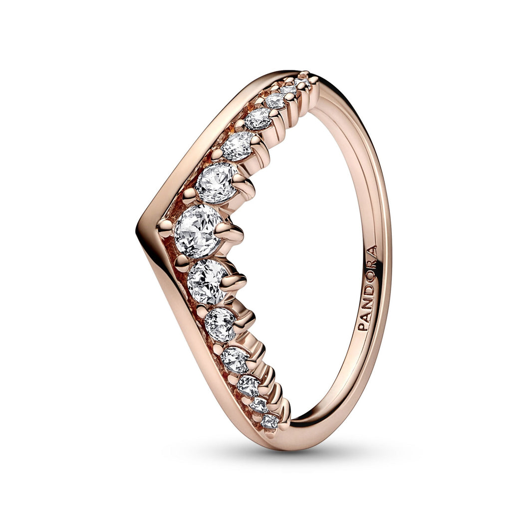 Pandora Timeless Wish Floating Pave Ring | Rose Gold-Plated | Size 4.5
