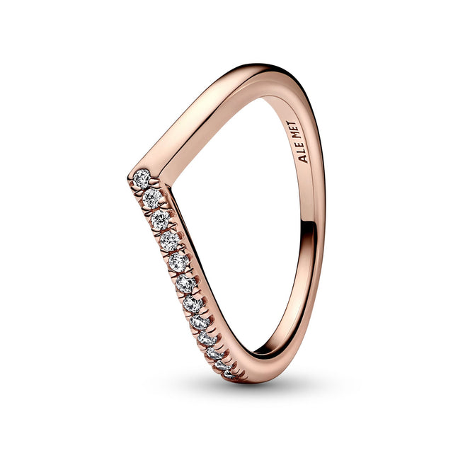 Pandora Timeless Wish Half Sparkling Ring | Rose Gold-Plated | Size 7