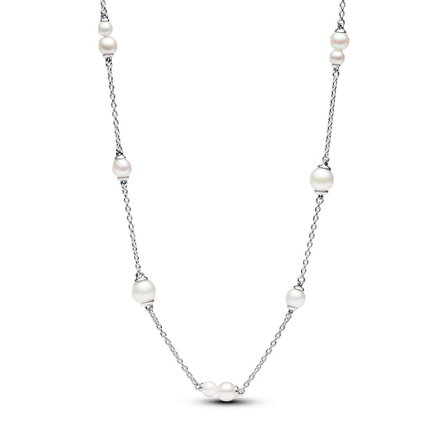 Pandora Treated Freshwater Cultured Pearl Station Chain Necklace