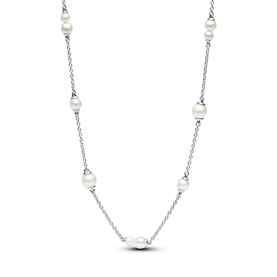 Pandora Treated Freshwater Cultured Pearl Station Chain Necklace