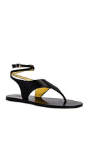 Paris Texas Amalfi Flat Sandal in Black